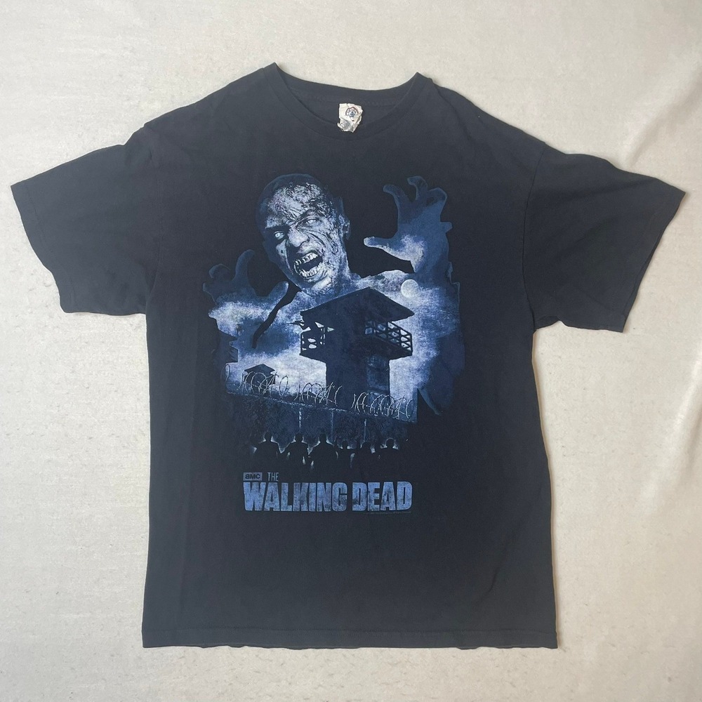 The Walking Dead AMC Graphic T Shirt Black‎ Zombie Horror TV Series Mens L 2013